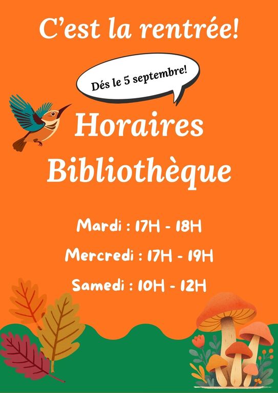 Affiche A4 Horaires d’été magasin Illustré Rouge Beige - 1